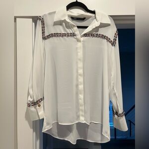 Zara Blouse Size Medium Sparkly Detail